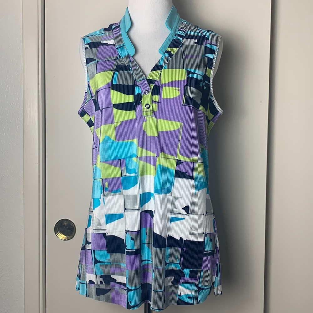 NWT Jamie Sadock Sleeveless Pleated Top Medium
